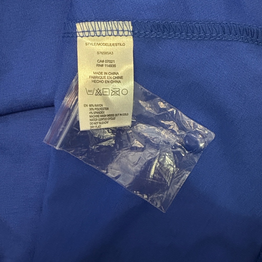 Blue Capped Sleeve Dress - Picture 7 of 7